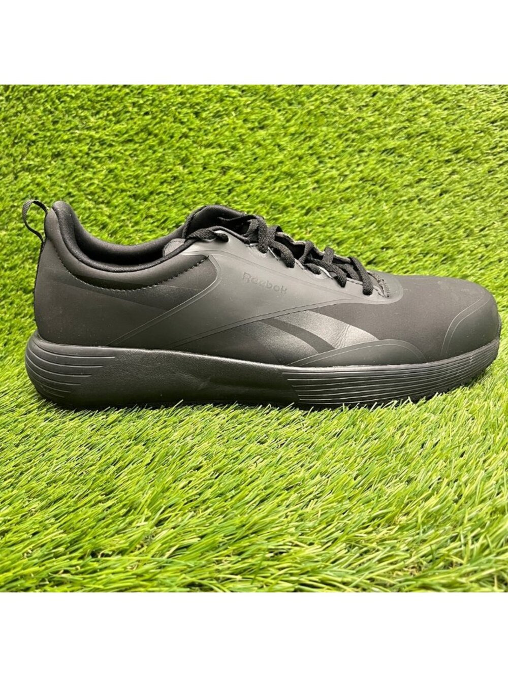 Reebok Lite Plus 4 Mens Size 10.5 Triple Black Composite Toe Safety Work Shoes
